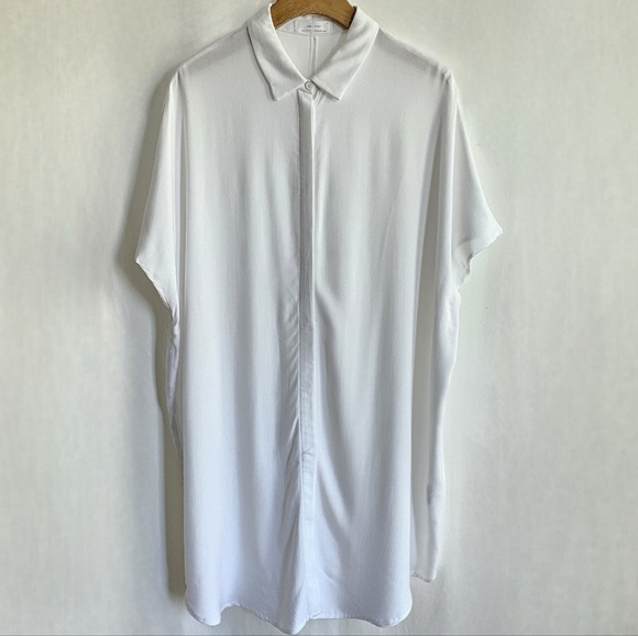 Oak + Fort White Button Shirt Dress - Picture 8 of 13